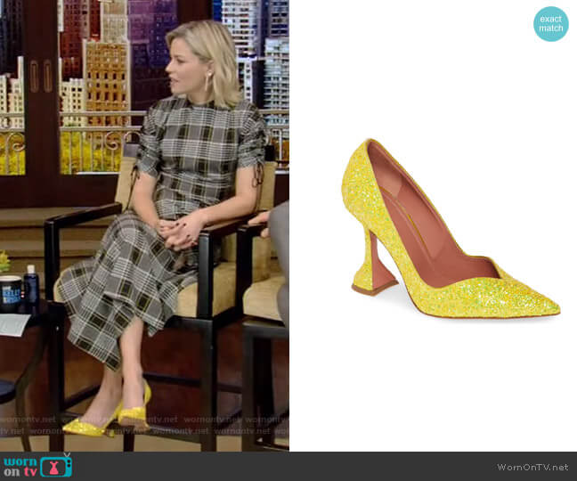 Giorgia Pump by Amina Muaddi worn by Elizabeth Banks on Live with Kelly and Ryan