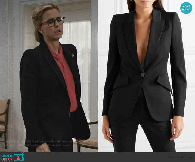 Elizabeth’s black blazer on Madam Secretary