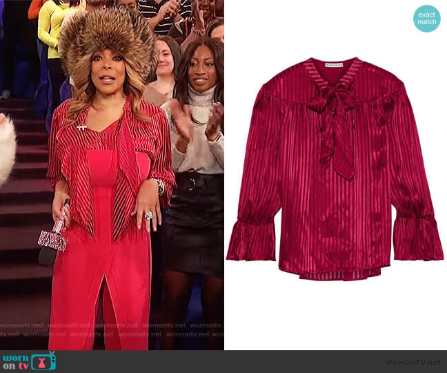 Danika Blouse by Alice + Olivia worn by Wendy Williams on The Wendy Williams Show