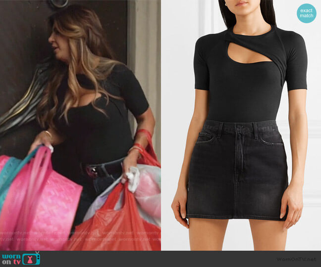 Sloan Cutout Bodysuit by Alix NYC worn by Teresa Giudice  on The Real Housewives of New Jersey