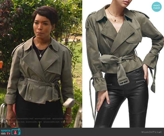 WornOnTV Athena s green trench jacket on 9 1 1 Angela Bassett