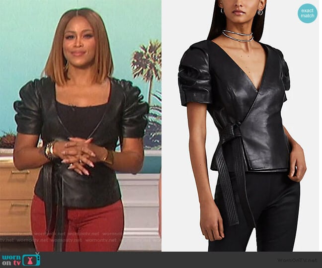 WornOnTV: Eve’s black leather wrap top on The Talk | Eve | Clothes and ...