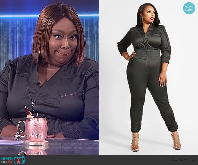 WornOnTV: Loni’s smocked waist jumpsuit on The Real | Loni Love ...