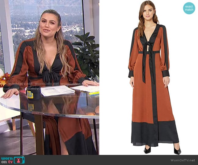 Color Block Long Dress by Bcbgmaxazria worn by Carissa Loethen Culiner on E! News