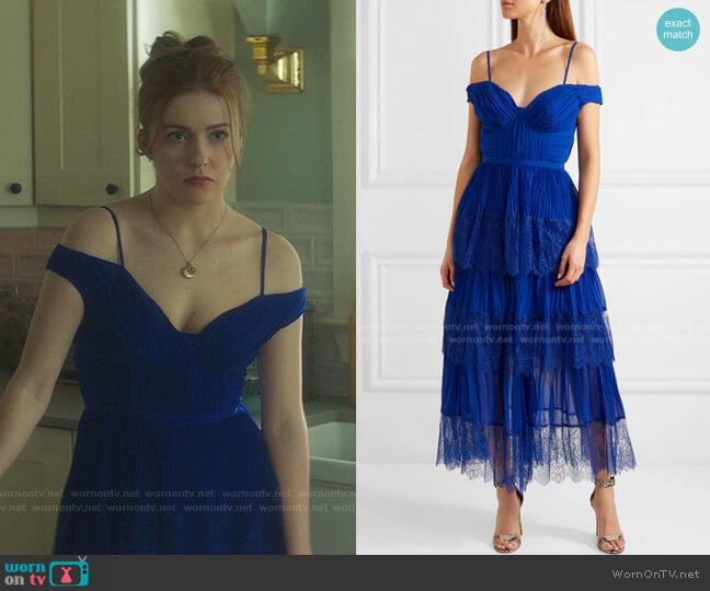 Bardot Dress by Self Portrait worn by Nancy Drew (Kennedy McMann) on Nancy Drew