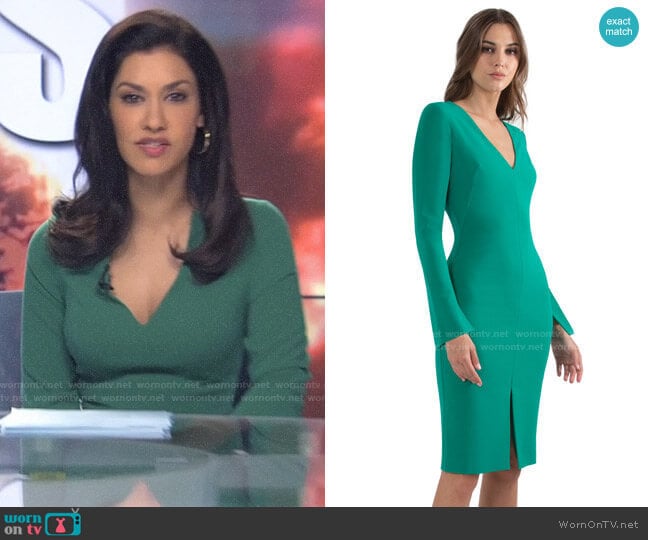 Black Halo Sambora Dress worn by Alison Namazi (Janina Gavankar) on The Morning Show