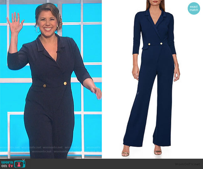 Tuxedo Jumpsuit by Boston Proper worn by Jodie Sweetin on The Talk