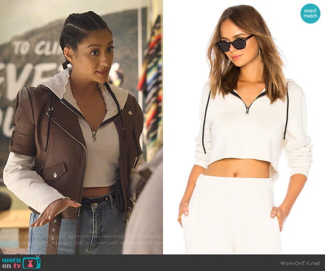 Brooklyn Hoodie by Cotton Citizen worn by Stella Cole (Shay Mitchell) on Dollface