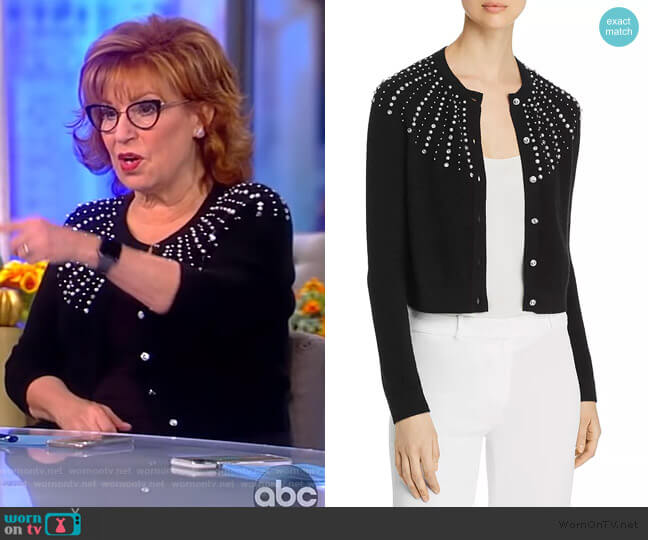 Embellished Cashmere Cardigan by C by Bloomingdale's worn by Joy Behar  on The View