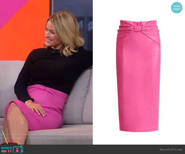 Carlyn Skirt by Veronica Beard worn by Sara Haines  on Good Morning America