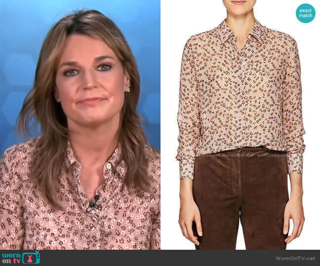 WornOnTV: Savannah’s pink floral blouse on Today | Savannah Guthrie ...
