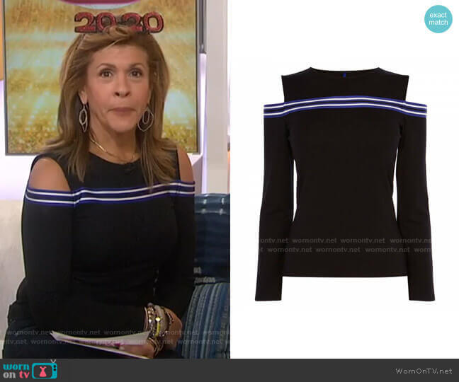 Cold Shoulder Jersey Top by Karen Millen worn by Hoda Kotb on Today