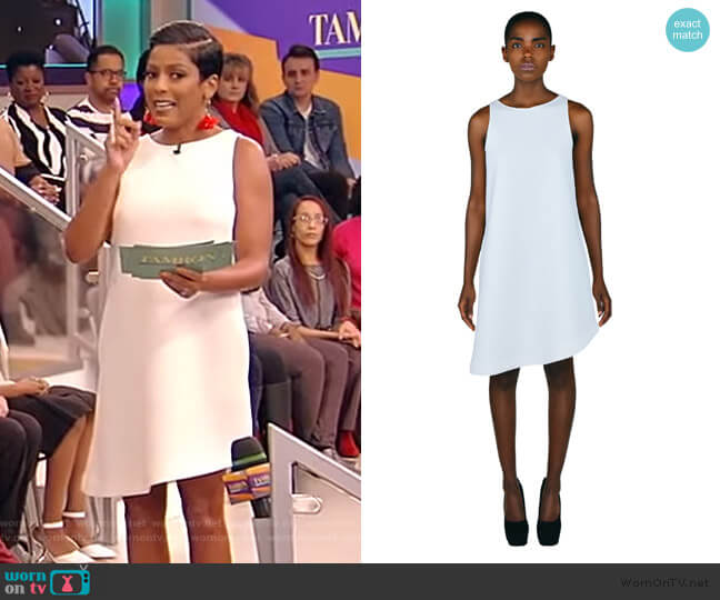 WornOnTV: Tamron’s white asymmetric dress on Tamron Hall Show | Tamron ...