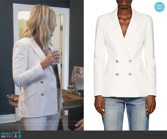 Cotton Double-Breasted Blazer by Derek Lam 10 Crosby worn by Vicki Gunvalson on The Real Housewives of Orange County