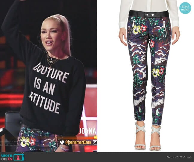 Hawaiian Print Trousers by Dsquared2 worn by Gwen Stefani on The Voice