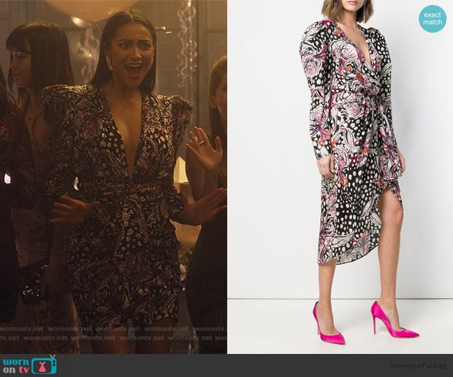 Puff Sleeve Dress by Dundas worn by Stella Cole (Shay Mitchell) on Dollface