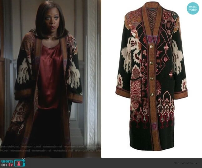 Embroidered Cardigan by Etro worn by Annalise Keating (Viola Davis) on How to Get Away with Murder