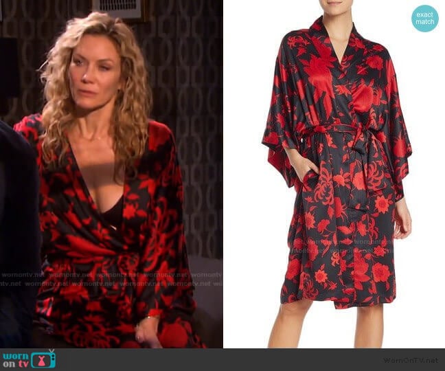 WornOnTV: Kristen’s black and red floral robe on Days of our Lives ...