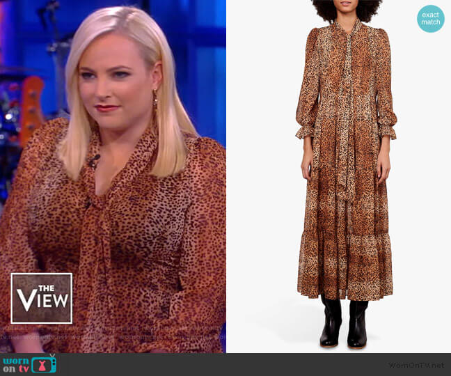 Dayana Leopard Print Dress by Gerard Darel worn by Meghan McCain  on The View