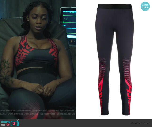 Two Tone Leggings by Givenchy worn by Anissa Pierce (Nafessa Williams) on Black Lightning