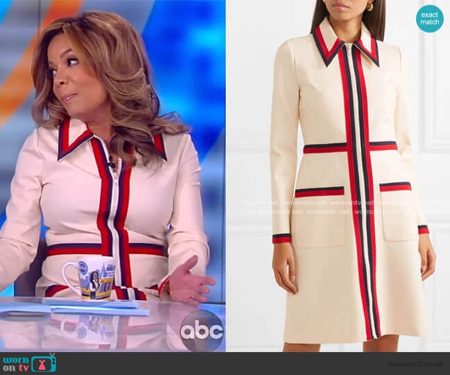 WornOnTV: Sunny’s white striped zip front dress on The View | Sunny ...