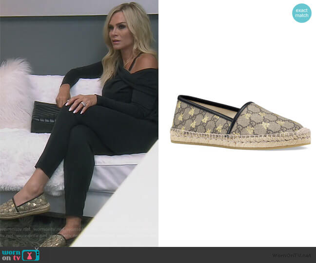 Logo Espadrille Flat by Gucci worn by Tamra Judge on The Real Housewives of Orange County