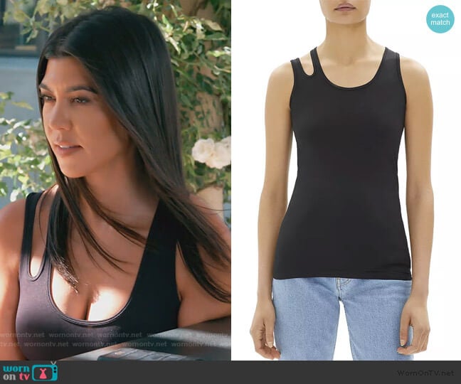 Slashed Seamless Tank Top by Helmut Lang worn by Kourtney Kardashian on Keeping Up with the Kardashians