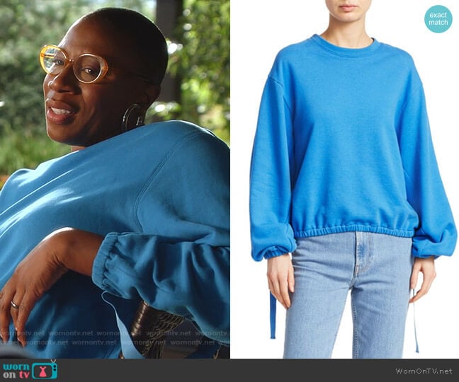 Vintage Terry Cotton Sweatshirt by Helmut Lang worn by Henrietta Wilson (Aisha Hinds) on 9-1-1