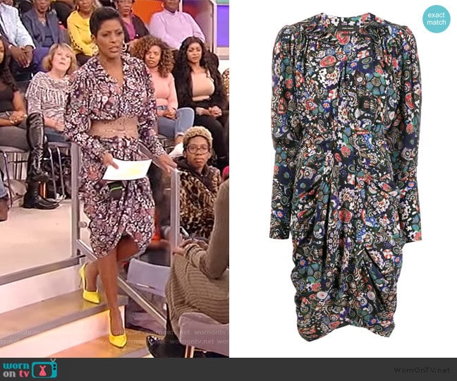 Floral Print Shirt Dress by Isabel Marant worn by Tamron Hall on Tamron Hall Show