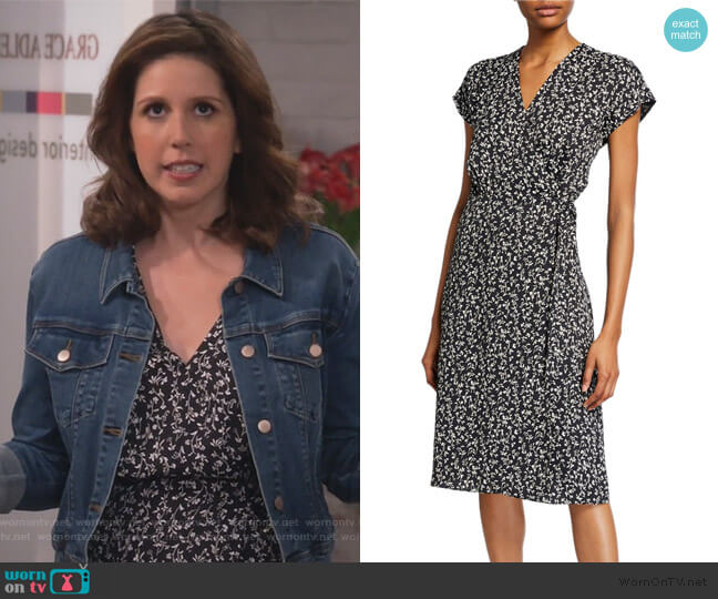 Bethwyn Ditsy Floral Wrap Dress by Joie worn by Vanessa Bayer on Will and Grace