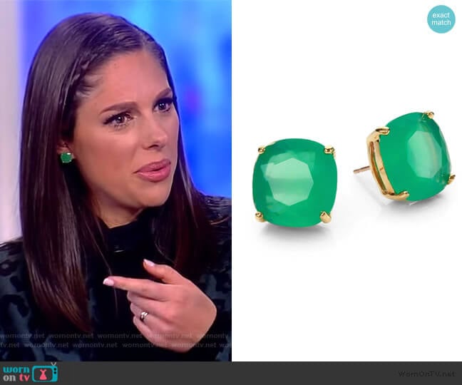 Small Square Stud Earrings by Kate Spade worn by Abby Huntsman  on The View