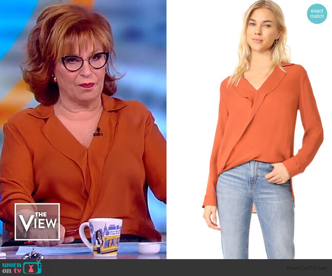 Rita Drape Blouse by L'Agence worn by Joy Behar on The View