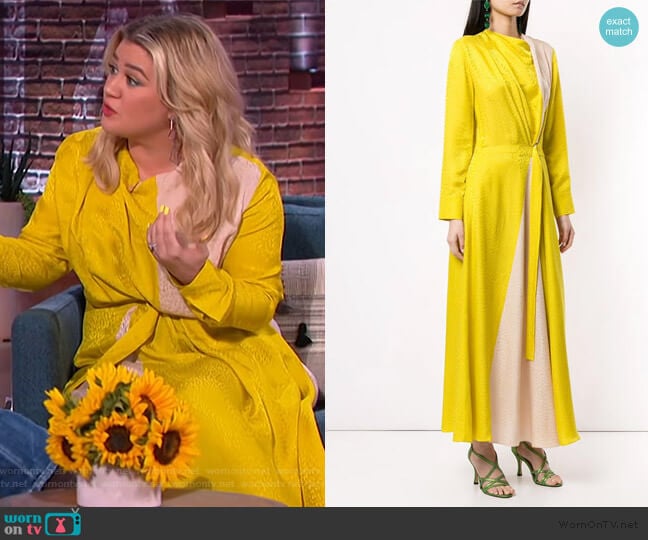 Colour-block Maxi Dress by Layeur worn by Kelly Clarkson on The Kelly Clarkson Show