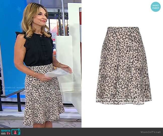 Leopard Print Skirt by Altuzarra worn by Savannah Guthrie on Today
