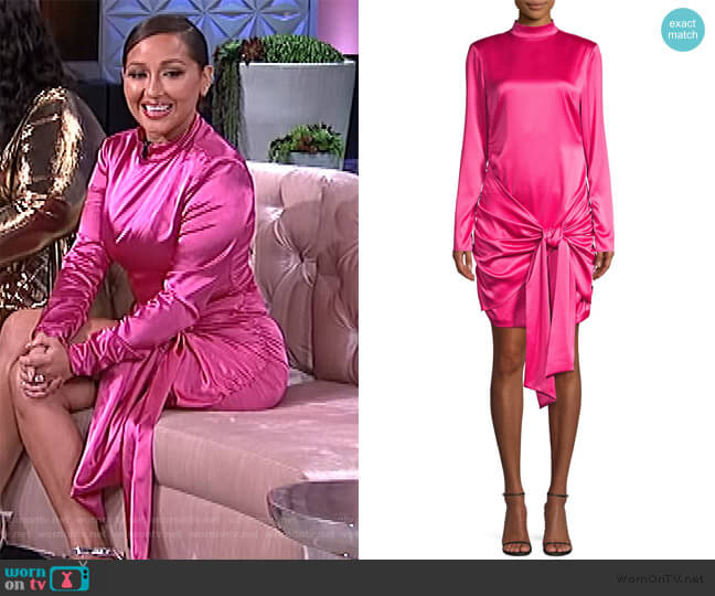 Khaleesi Tie-Front Long-Sleeve Cocktail Dress by Likely worn by Adrienne Houghton on The Real