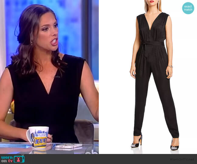 Fiona Tie-Waist Jumpsuit by Lini worn by Abby Huntsman on The View