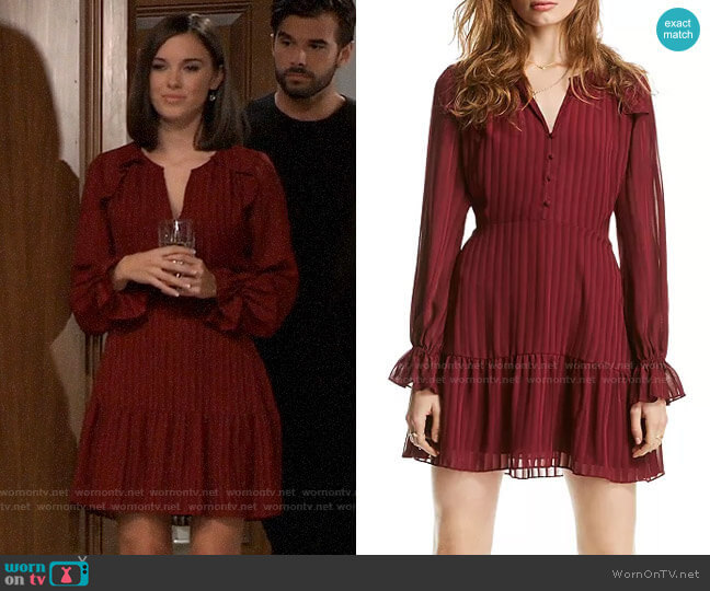 WornOnTV: Willow’s red long sleeved dress on General Hospital | Katelyn ...