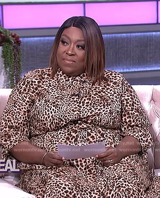 Loni’s leopard print shirtdress on The Real