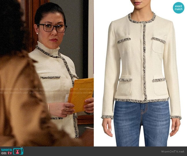 Weekend Max Mara Edo Tweed Jacket worn by Sherri Kansky (Ruthie Ann Miles) on All Rise