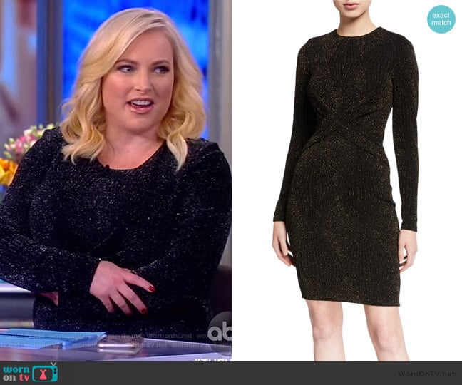 Lurex Twist Front Bodycon Dress by MICHAEL Michael Kors worn by Meghan McCain on The View