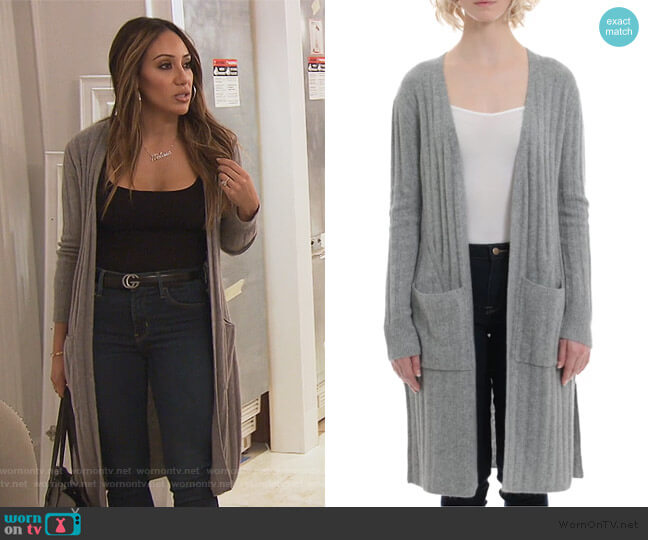 Cashmere Duster by Minnie Rose worn by Melissa Gorga  on The Real Housewives of New Jersey