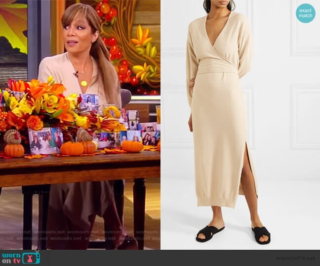 WornOnTV: Sunny’s beige wrap dress on The View | Sunny Hostin | Clothes ...