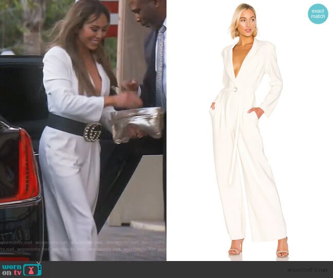Single Breasted Straight Leg Jumpsuit by Norma Kamali worn by Kelly Dodd  on The Real Housewives of Orange County