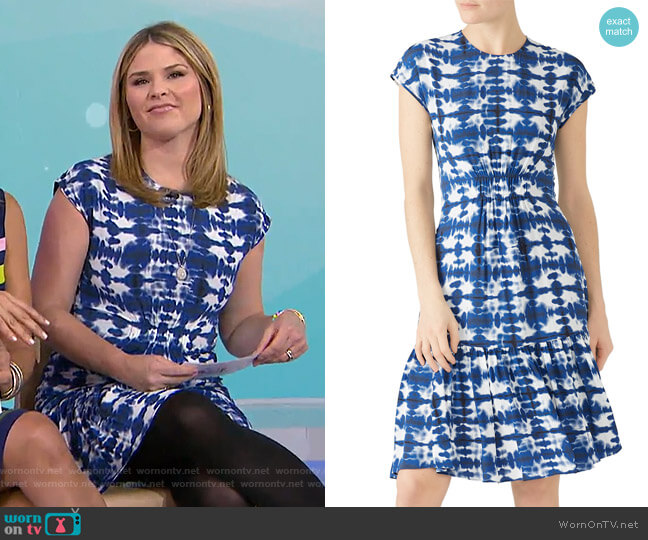 WornOnTV: Jenna’s blue and white tie-dye dress on Today | Jenna Bush ...