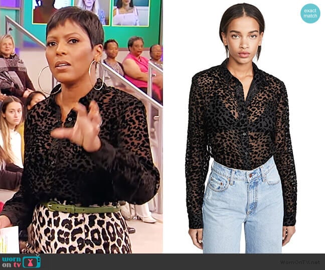 Blythe Top by RtA worn by Tamron Hall on Tamron Hall Show