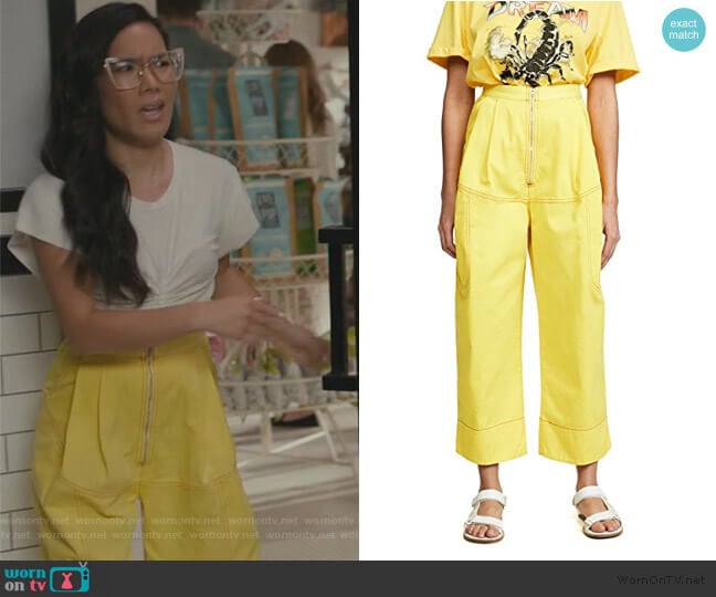 Bandini Pants by Rachel Comey worn by Doris (Ali Wong) on American Housewife