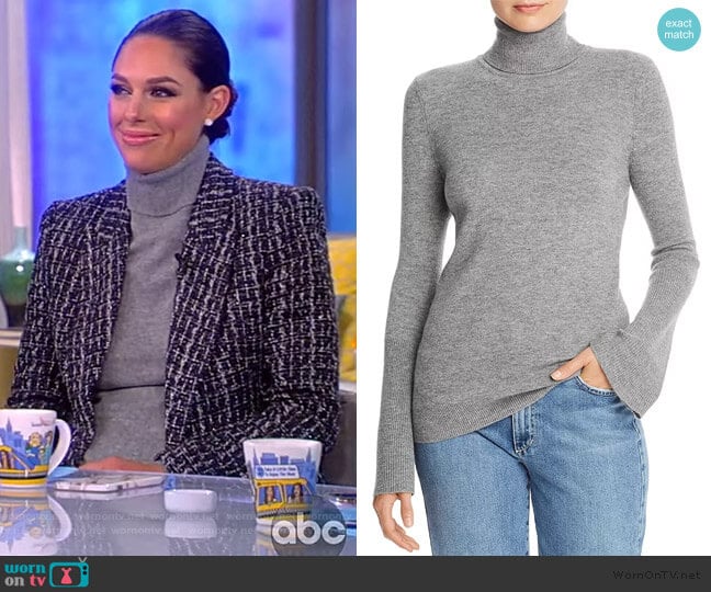 Kathy Wool-Blend Snap-Cuff Sweater by Ramy Brook worn by Abby Huntsman on The View