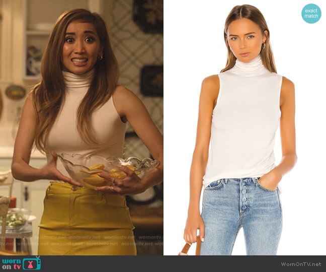 Sleeveless Chels Top by AG Adriano Goldschmied worn by Madison Maxwell (Brenda Song) on Dollface