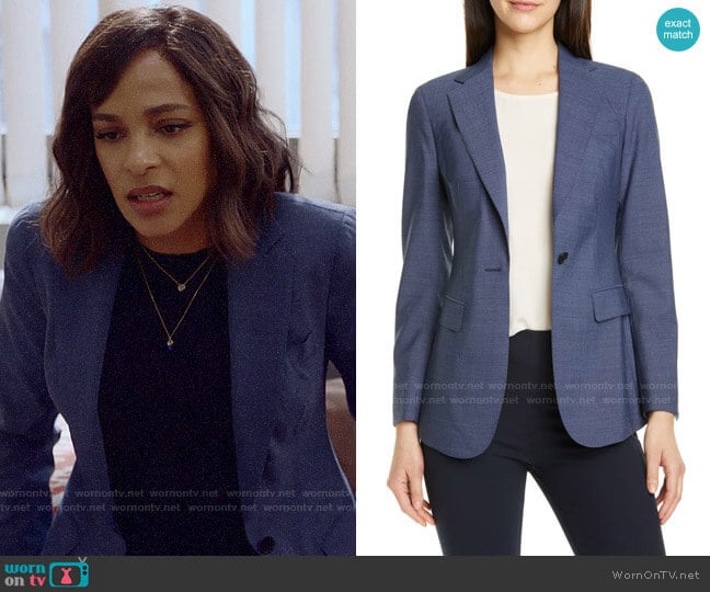 WornOnTV: Edie’s blue suit on Almost Family | Megalyn Echikunwoke ...