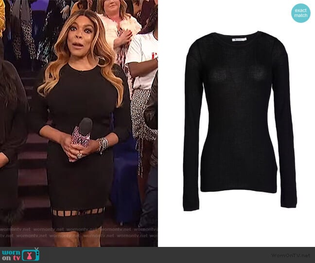 Black Sweater by T by Alexander Wang worn by Wendy Williams on The Wendy Williams Show